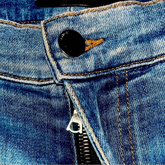 NWT Rare ladies amiri mx1 medium indigo ankle zipper leather patchwork pleated - Picture 7 of 17